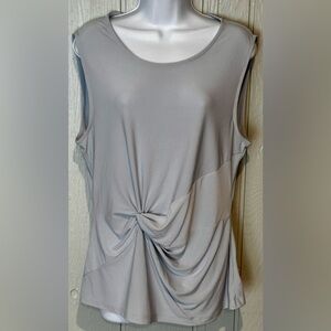DKNY Soft Blue Knot Detail Tank Top